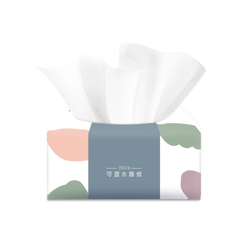 Professional manufacturer skin-friendly soft pack facial tissue custom printed facial tissue paper