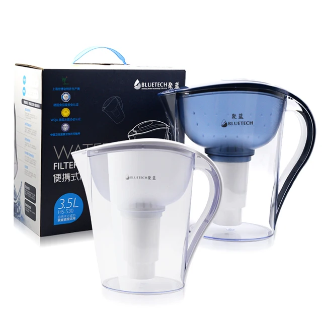 100% BPA-Free Remove Becteria Water Jug With Filter Pitcher Cartridge Replacement for Drinking Removes Fluoride