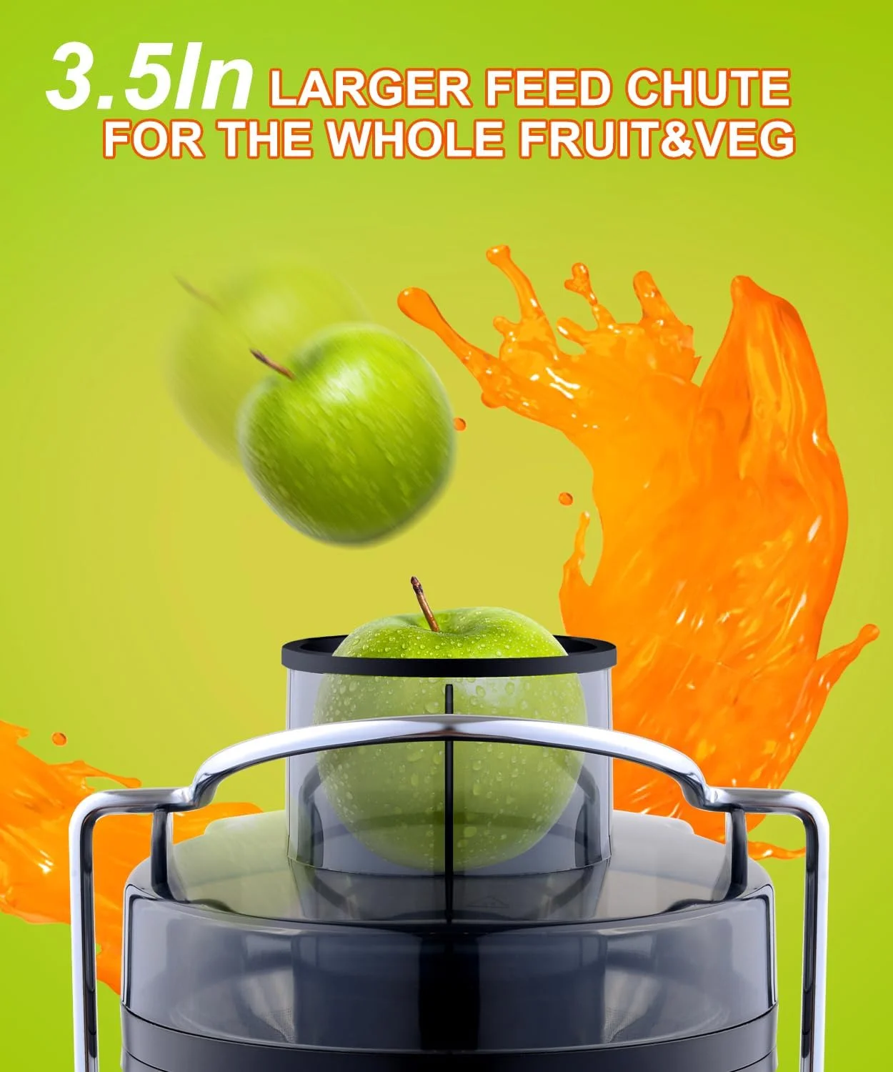 Wide Chute for Whole Fruits High Yield Juice Extractor Compact Centrifugal Juicer Anti-drip Juicer Machine