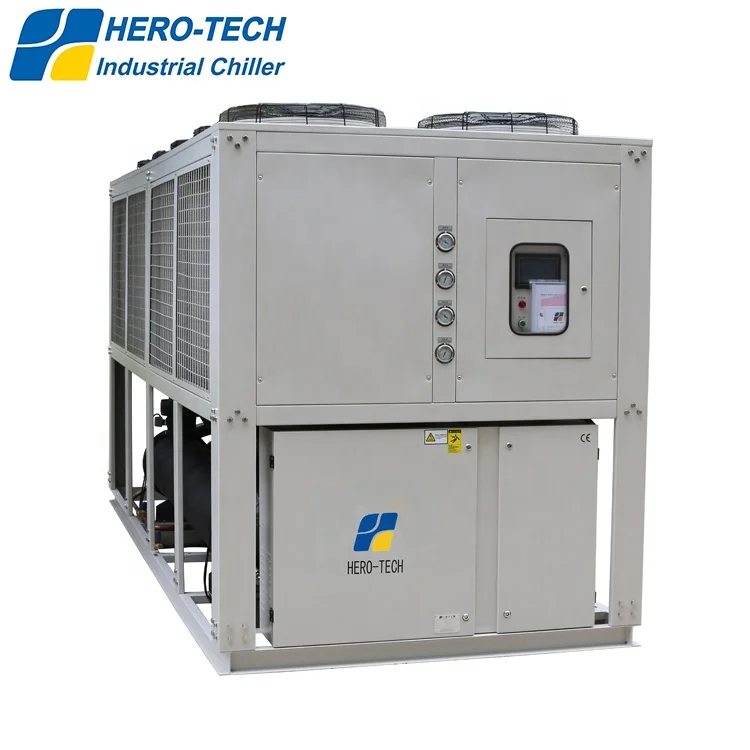 low temperature gylcol chilled water outlet water cooled screw chiller