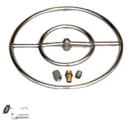 Hight quality Round Gas Burner Charcoal Brazier fire pit pan Stainless Steel Burner for BBQ