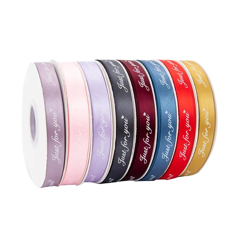 factory screen printed embossed logo custom grosgrain ribbon with printing for shop gift wrapping celebration