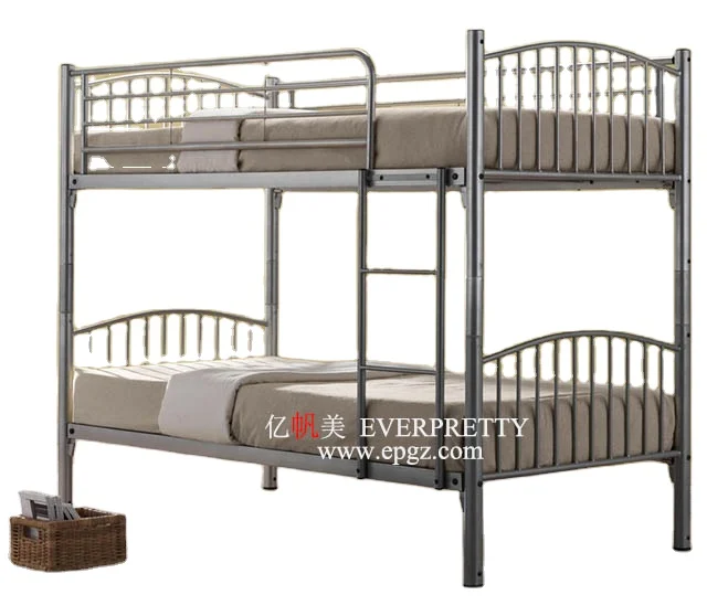 School Dormitory or Amry use Furniture Standard Size Pupil Metal Bunk Beds with Ladder and Guardrail for Student or Soldier