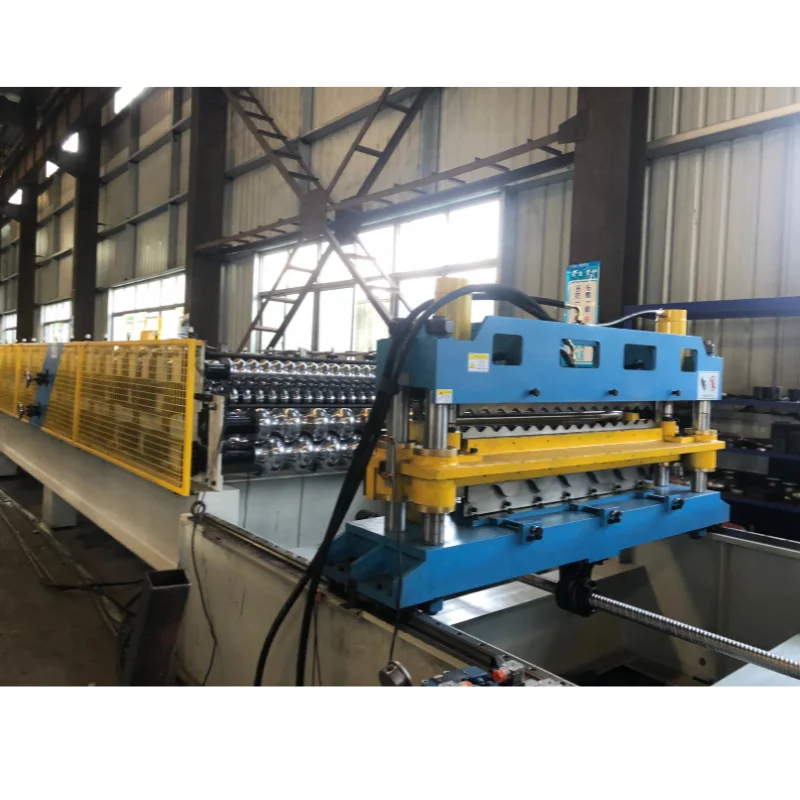 High Speed 20-30m/min Hot Dip Galvanized Steel Double Deck Layer Corrugated Sheet Roll Forming Making Machine