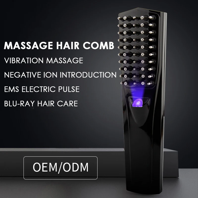 Infrared Blue Negative Ion Led Light Therapy Laser Massage Hair Comb