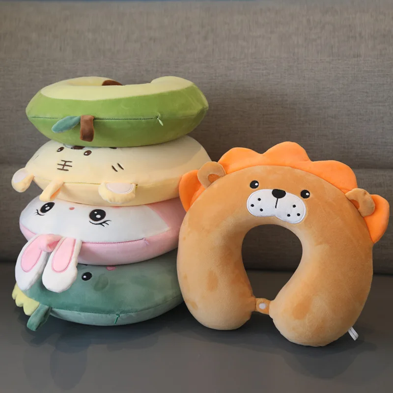 New Office Nap U Shape Cushion Pillow Portable Comfortable Cervical Pillow Cartoon Travel Neck Pillow