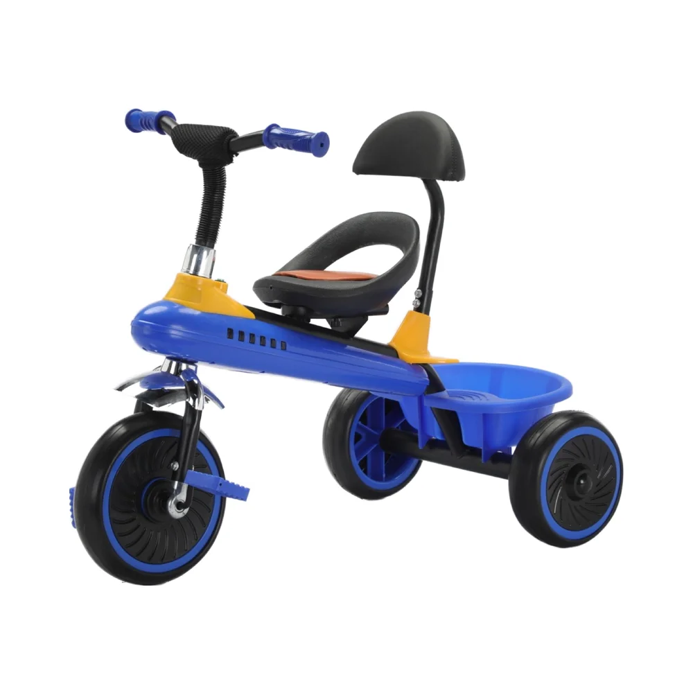 simple model hot sale kids ride on toy car kids steel frame tricycle with light with music