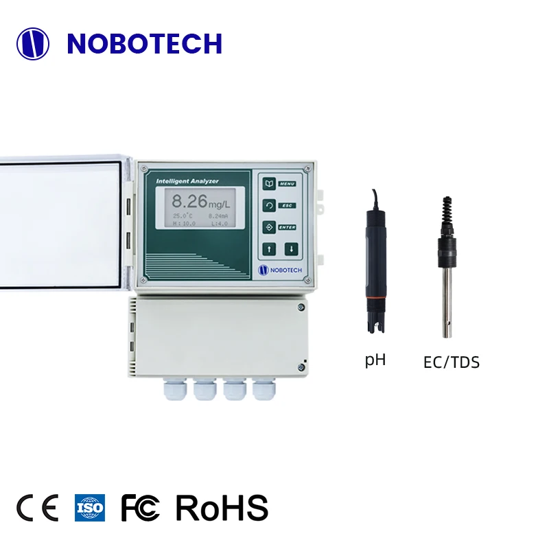 pH EC/TDS Online Multiparameter water quality analyzer for all in one controller for Chemical wastewater monitoring