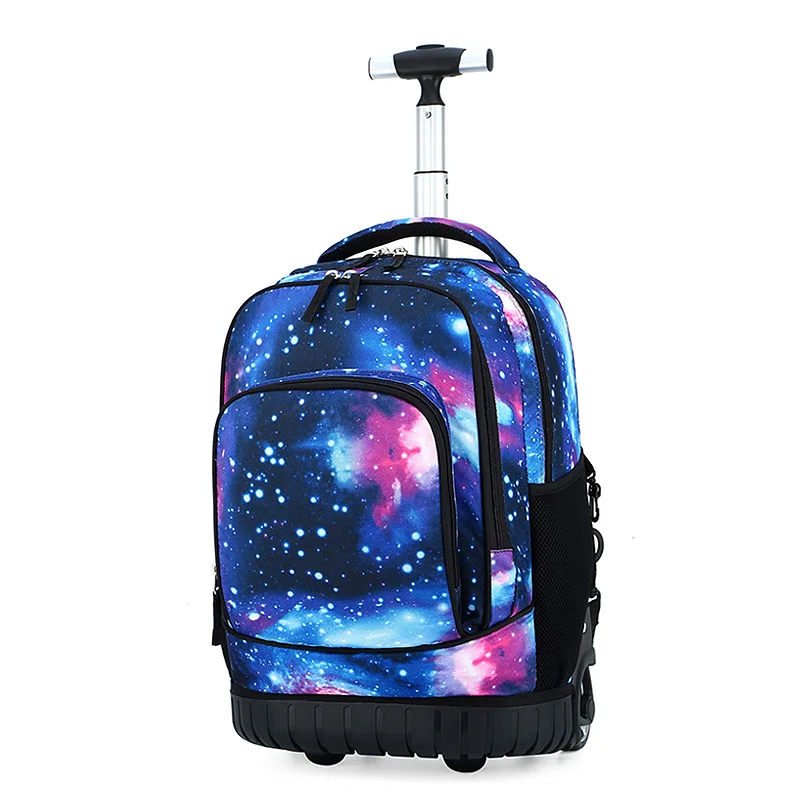2022 Trolley Case High-capacity Waterproof School Kids Travel Trolley Bag Roller Wheeled Backpack Trolley School Bags For Kids