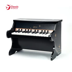 Customised Educational Baby Wooden Toys Music Instrument Mini Black and White Piano for Kids