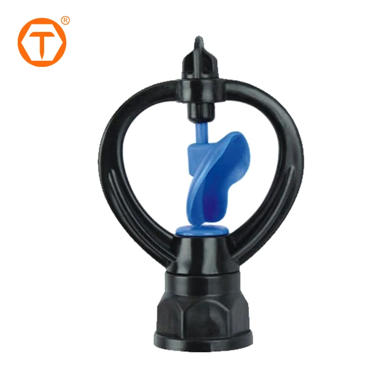 Plastic 360 micro rotating sprinkler head automatical rotary butterfly water sprinkler for irrigation