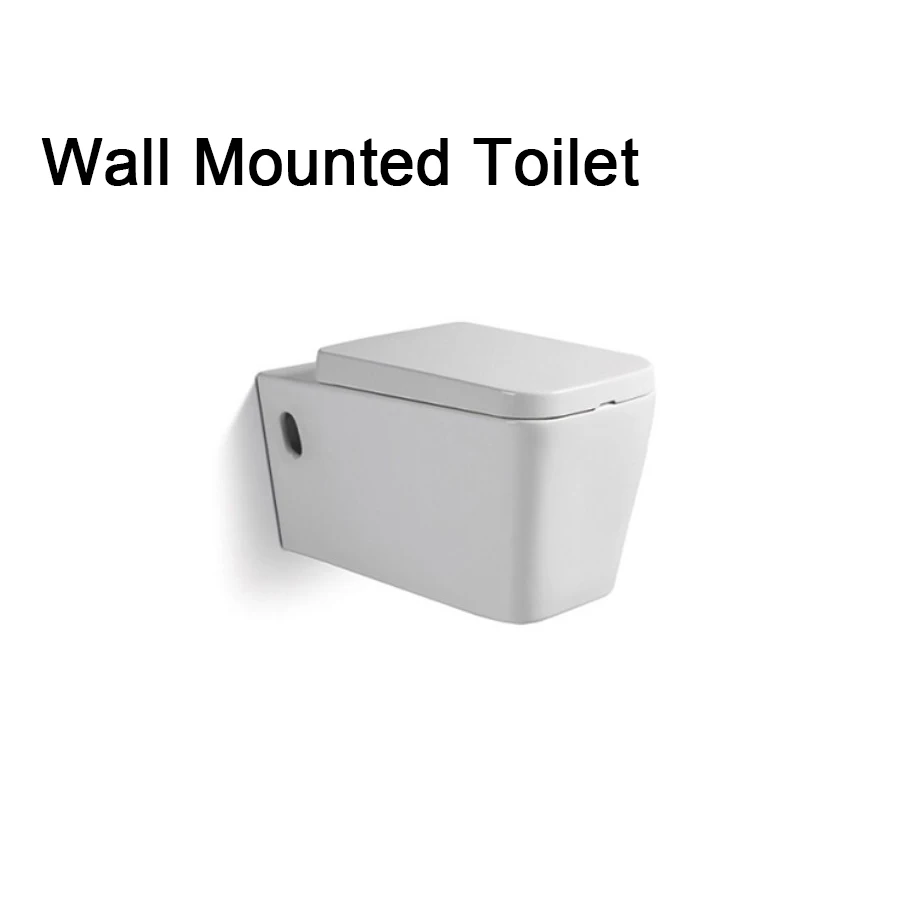 Sanitary Wares Manufacturer Ceramic Rimless One Piece Wall Hung Installation Seat WC Toilet