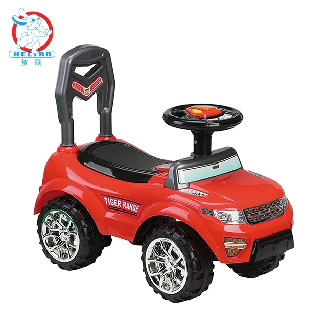 BLM Modern Style Multifunctional Red Steering Wheel BB Sound 4 Wheels Kids Toy Car with Storage Box