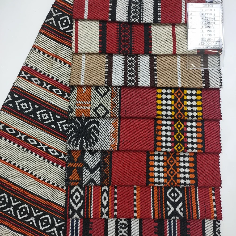 Custom new design arabic style jacquard sadu fabric for sofa furniture textile
