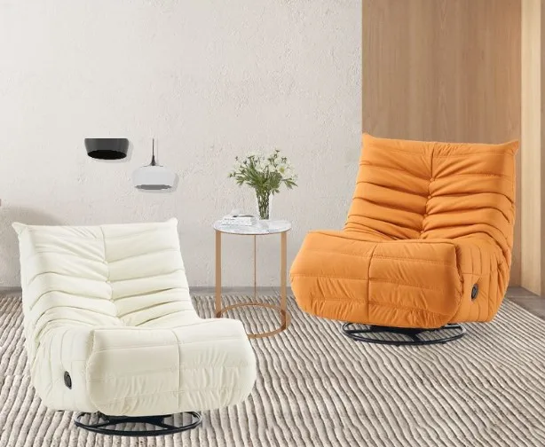 Modern European Style Living Room Electric Single Lounge Leisure Leather TV Massage Elderly Rocking Swivel Recliner Sofa Chair