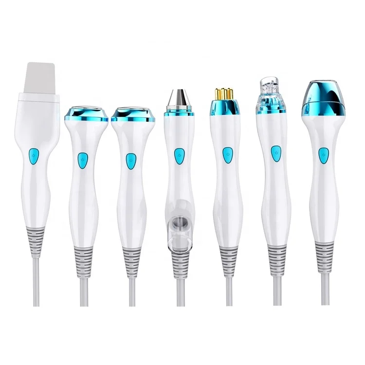 Portable 7 In1 Smart Ice Blue   Aqua Skin Scrubber Jet Peel Hydrogen Peeling Dermabrasion Facial Care Machine With Skin Analyzer