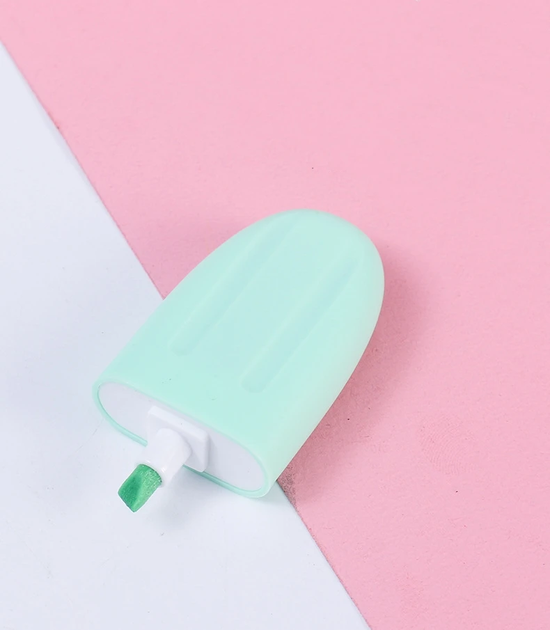 Natural color 6 colors highlighter pen highlighter marker cute Ice cream mini highlighter pen