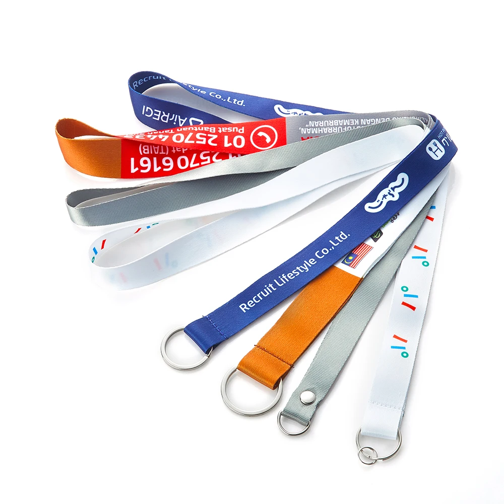 
Custom 1cm 1.5cm 2cm Custom Printed Neck Strap Dye Sublimation Lanyard 