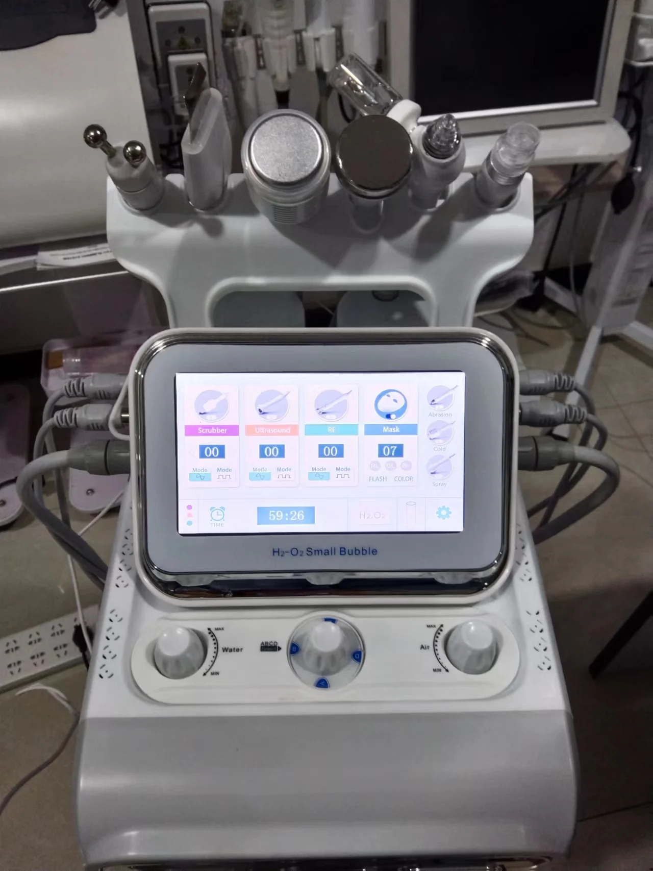 7 In1 Water Oxygen Jet Peel  Diamond Tip Dermabrasion  Facial Conductive Gel FacialCleaning Facial Moisturizing Machine