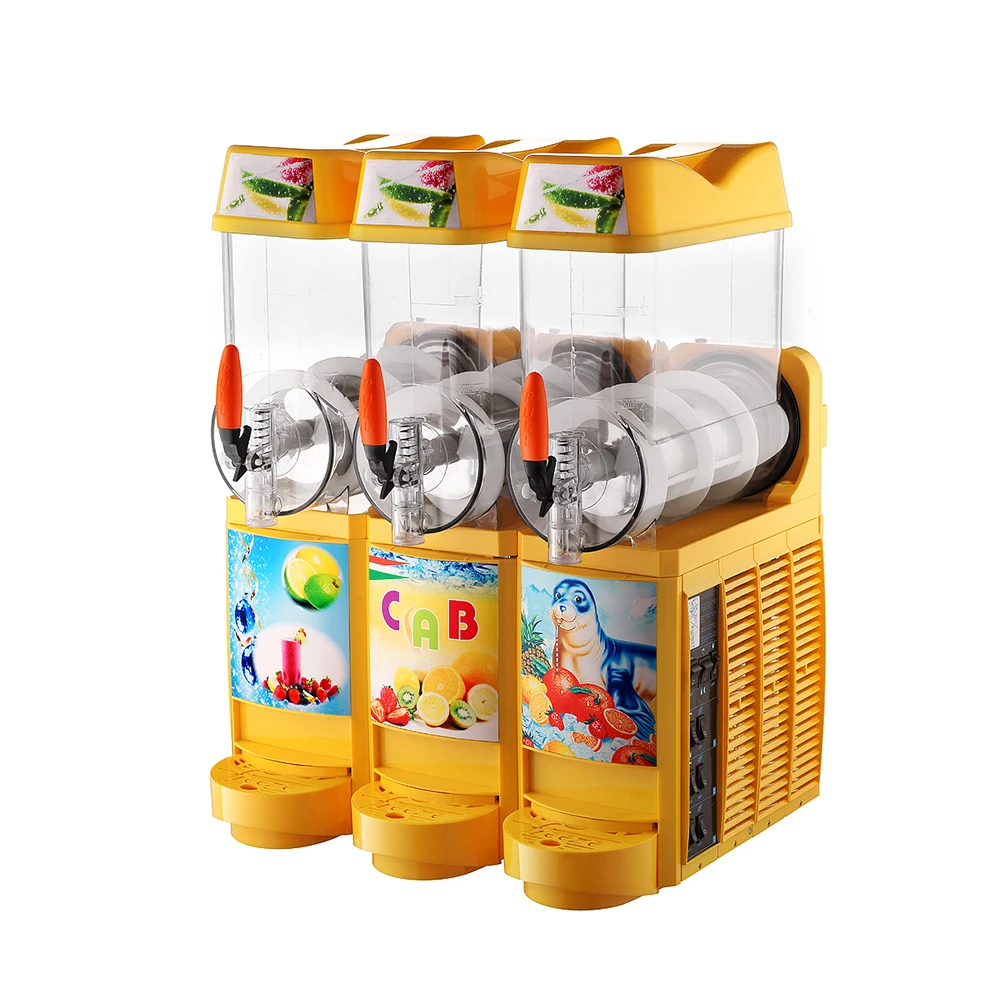 2-Bowl Beverage Slush Machine with LED Light Cover for Restaurant Use for Snow Melt maquina granizadora