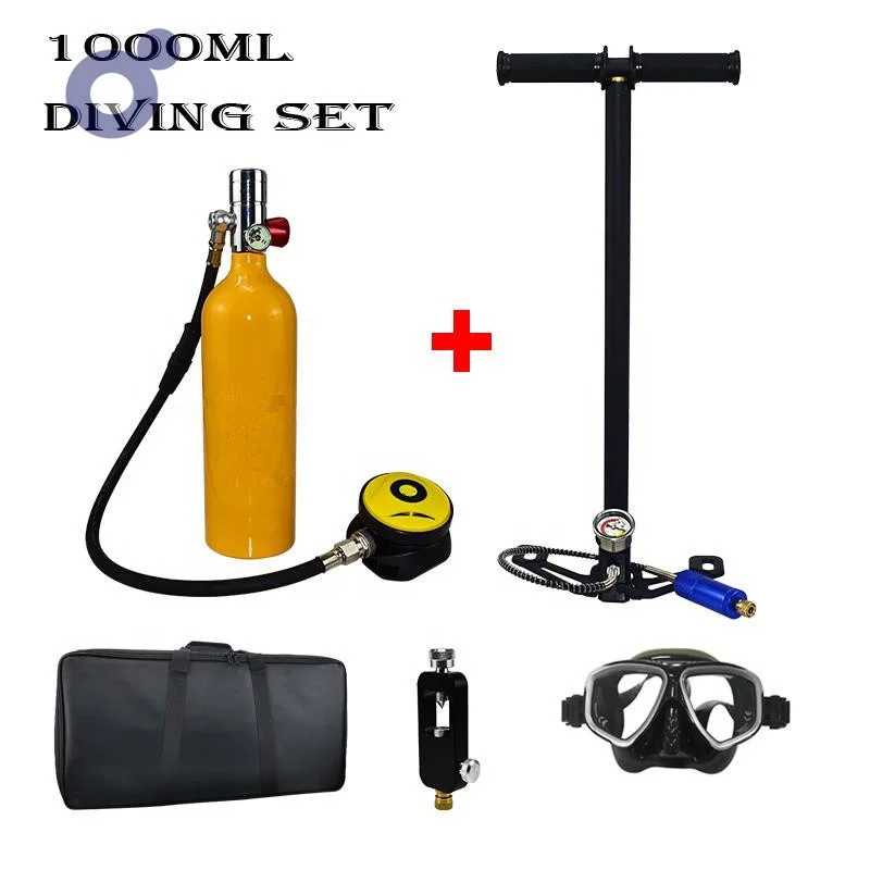 1L 300PSI  Scuba Air Oxygen Diving Tank Cylinder With hand pump