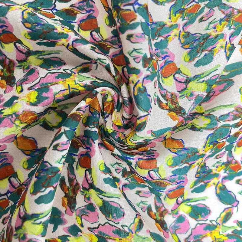 High quality breathable floral 3d digital print premium 100 cotton fabric for women dress