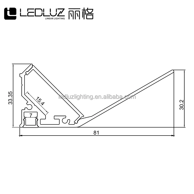 Up And Down Molding Cove Light Ceiling Led aluminum profile wall aluminum led channel  for Cove surface mounting