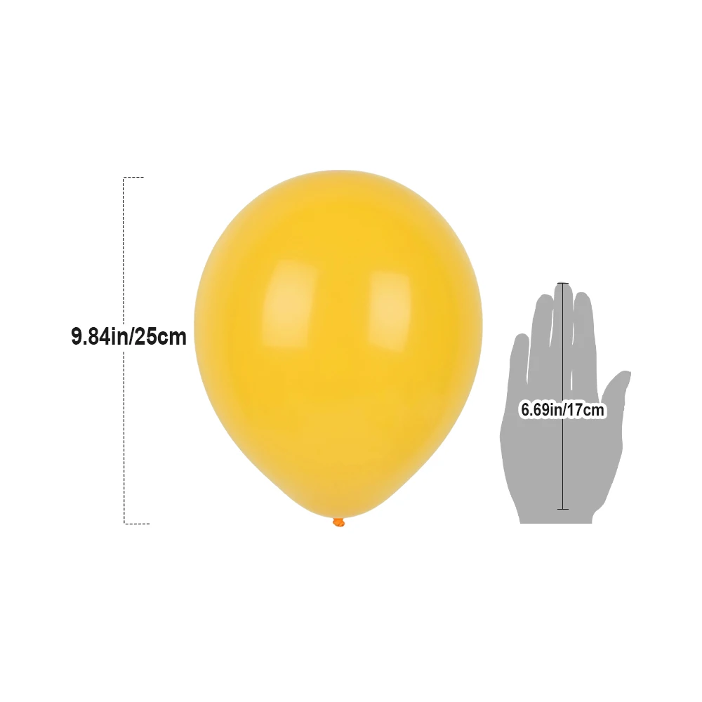 New Gender 10 Pcs Yellow Color Wedding Party Decoration Standing Ballon Kit for Festivals