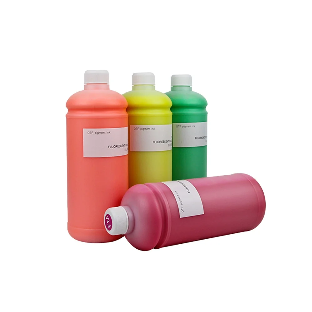 1000ml  Fluorescent Color DTF Ink Digital Pigment Ink dye ink 1000ml For digital Printer for film printing xp600/L1800/i1600