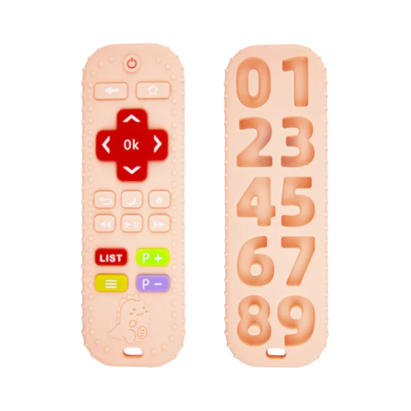 Wholesale Food Grade Organic Remote Control Baby Soft Chew Toys Bpa Free Silicone Remote Teether For Babies