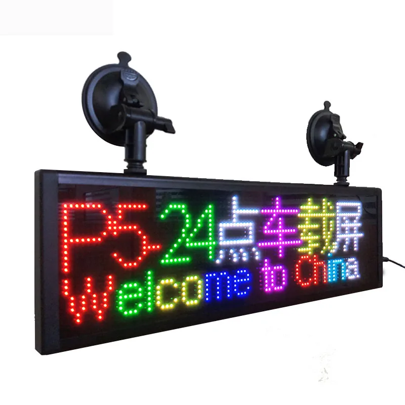  Цветной RGB автомобильный рекламный щит 96*24 пикселей Wi-Fi прокрутка сообщения светодиодный дисплей прямоугольный Автомобильный программируемый с