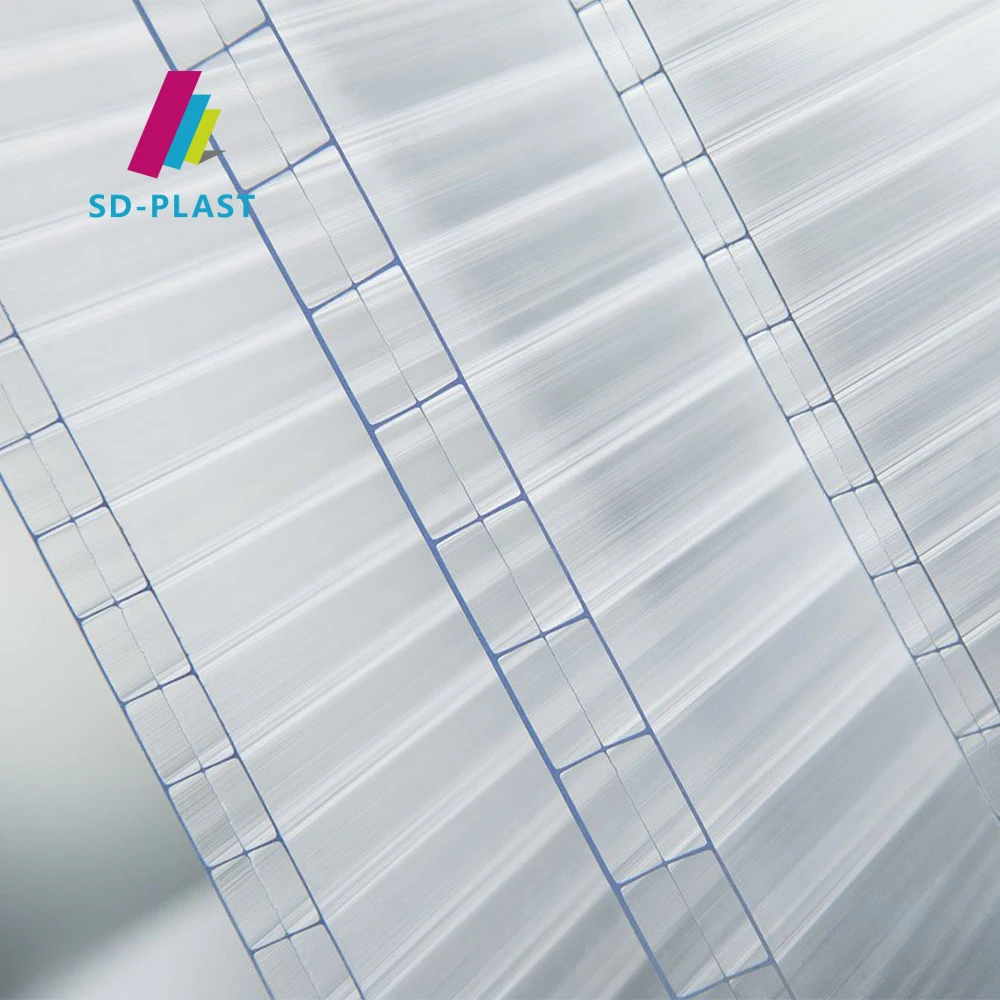 Colored Brown Polycarbonate Sheet 6mm - 20mm Polycarbonate Sheet Twin Wall  Polycarbonate Hollow Sheet for Balcony Shed