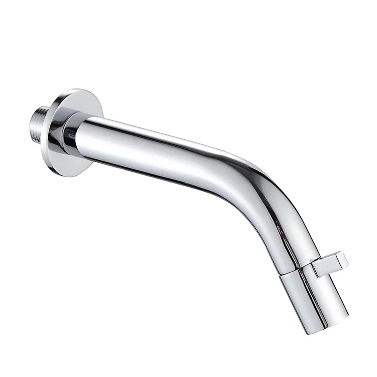 Single Basin Wall-Mounted Vessel Faucet Cold Tap Brass Water Faucet for Bathroom Sink Modern Design Stylish Brass Material