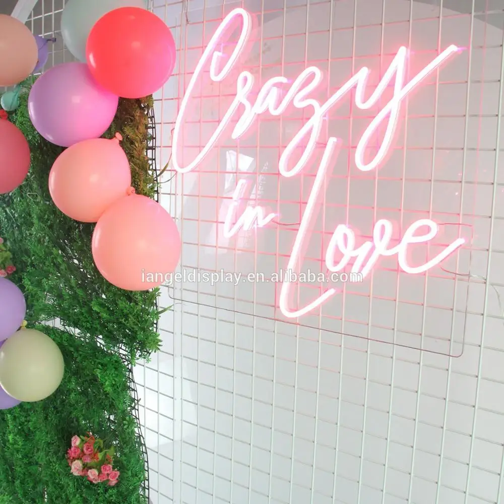 Iangel wholesale wedding acrylic led custom neon sign
