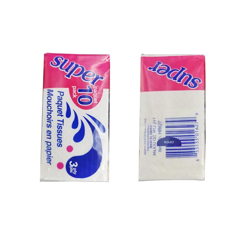 Mini Pocket Tissue is Easy to Carry Bulk Pocket Tissue Packs Handkerchief Pocket Tissue Paper