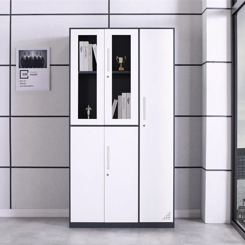 Factory Wholesale steel 5-door Filing Cabinet Office metal staff Changing Storage Cabinet  lockers wardrobe with lock