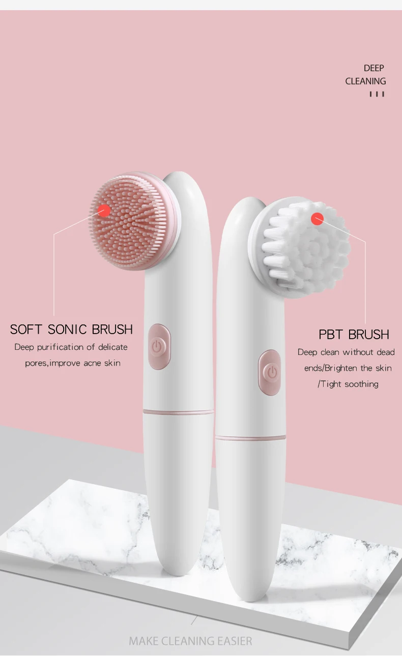 Deep Cleaner Blackhead Remover Nose Cleaning Electric silicone facial cleaning brush face cleaner