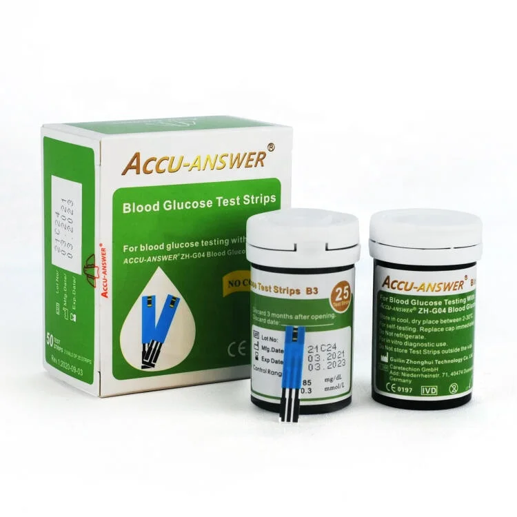 Accuanswer glucometer blood sugar reagents testing strips glucose test sticks for glucometro