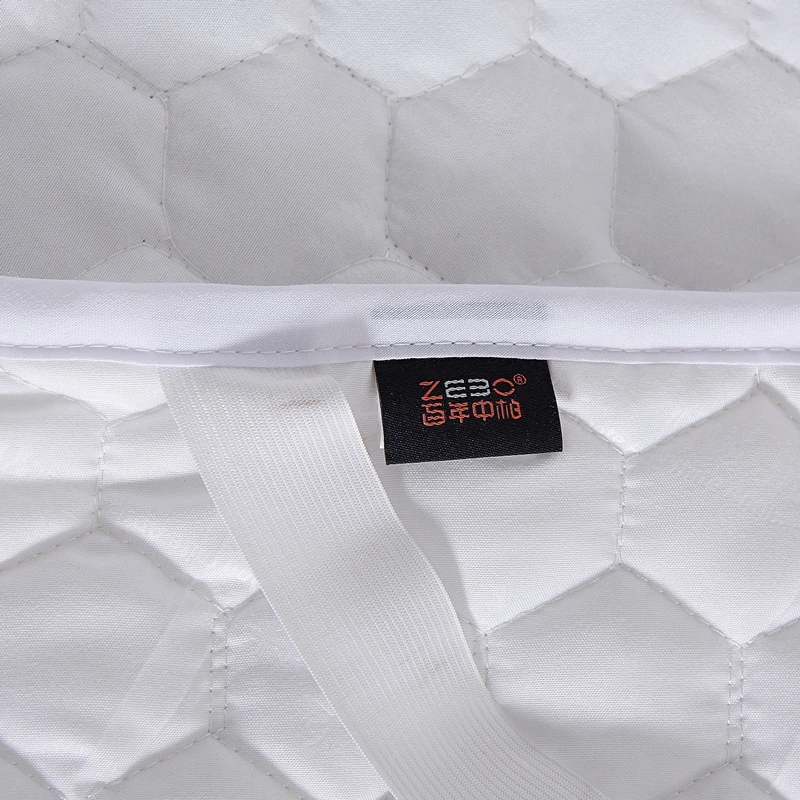 100% Polyester Fabric Waterproof Mattress Protector With Around Elastic