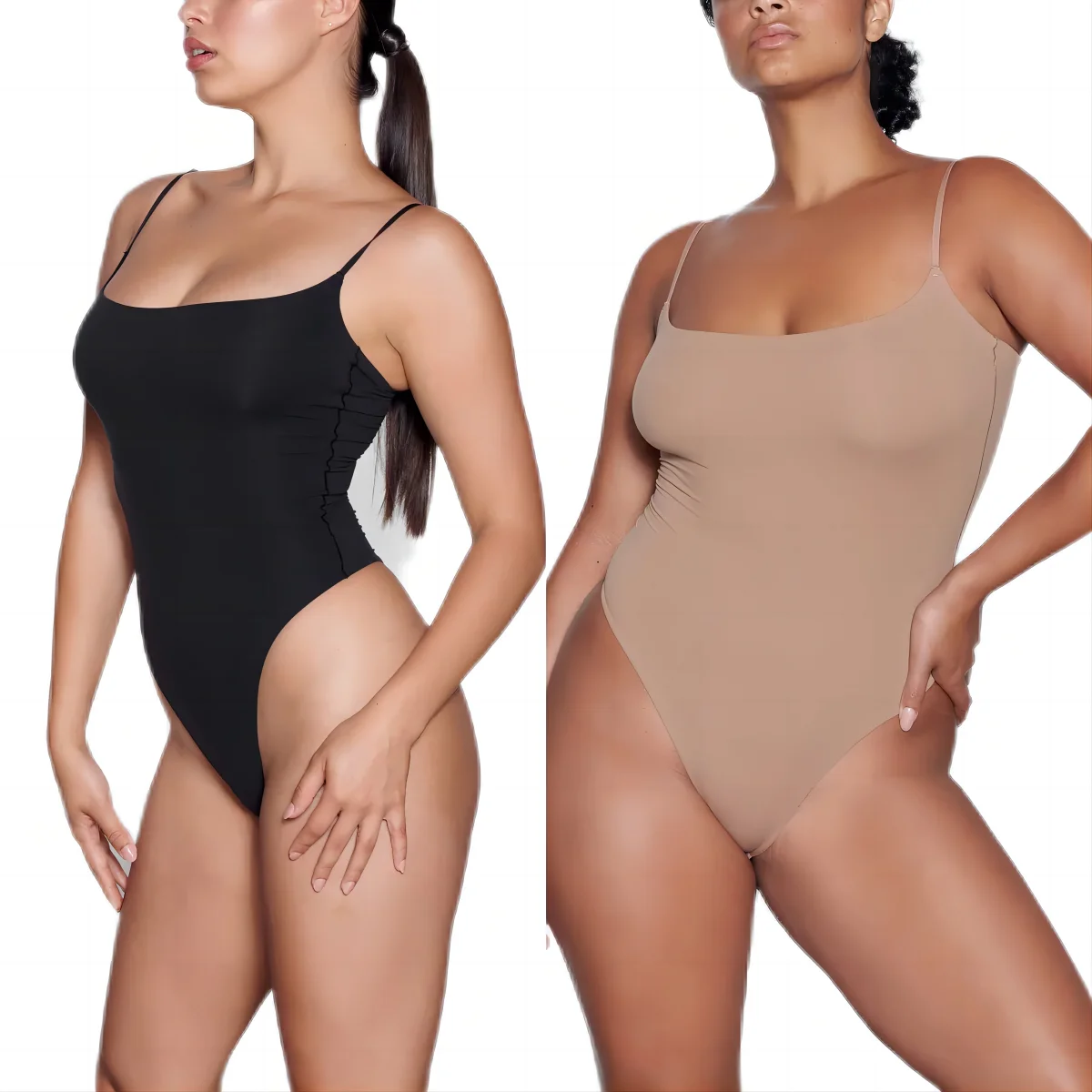 New Lady Full Body Shaper Slimming Sexy Tight Summer Open Back V-Neck Strap Custom Logo Jumpsuit 3 In 1 Bodysuit Women