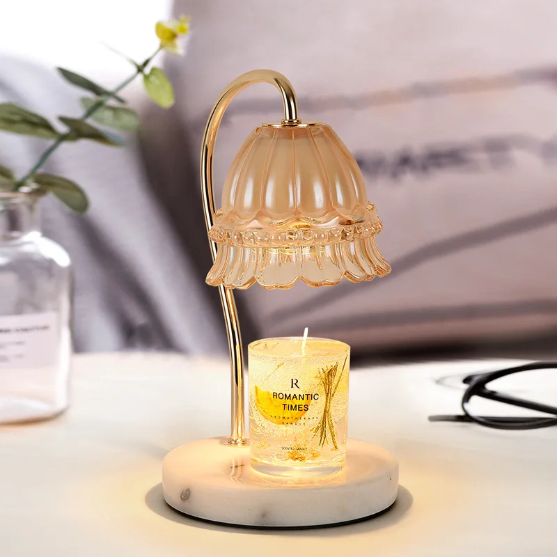 Luxury aromatherapy night lamp candle warmer  Marble base electric lamp wax melt burners
