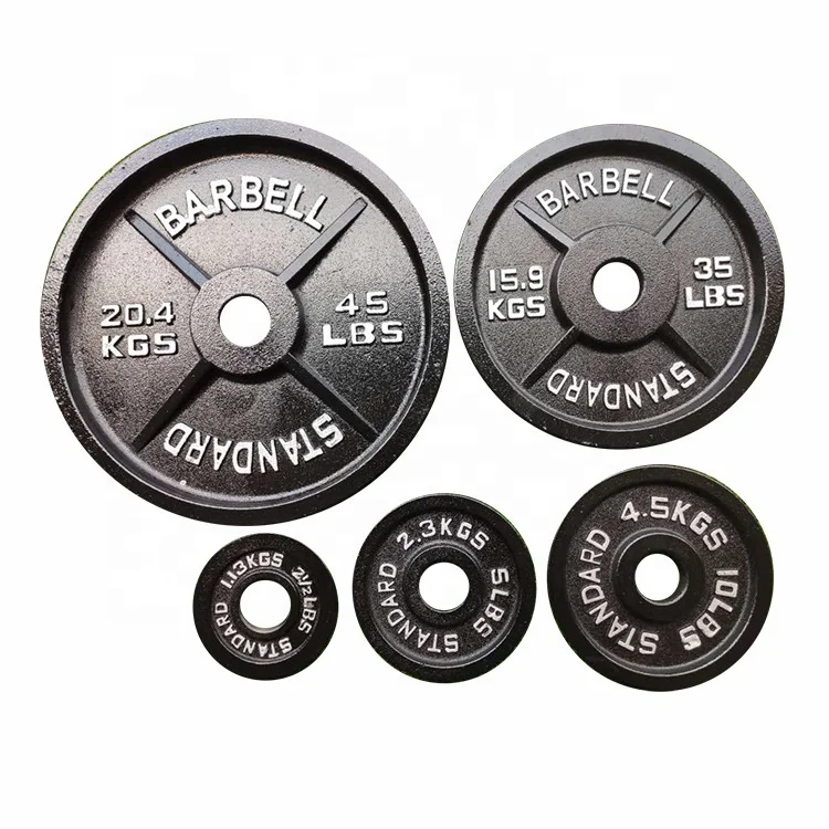 YDYFIT Weight Lifting Cast Iron Barbell Weight Bumper Plates