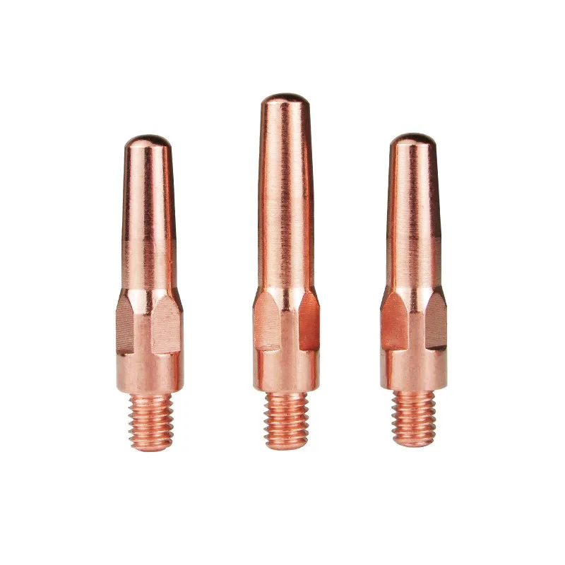 Cucrzr M6 * 45 * 1,0 mm Punta de contacto de soplete Tamano  0,8-2,0 mm para 200A 500A y 350A Preciso