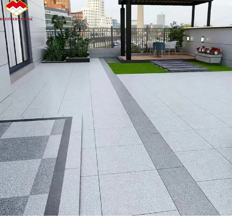 Brothers Stone Flamed Grey Granite Slab Paving Tiles Honed Natural Stone Driveway Pavers Sidewalk Granite Floor Tiles