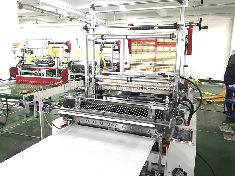 Automatic High Speed T-shirt Shopping bag Plastic Nylon Flat Garbage Bag Making Machine Price For Sale