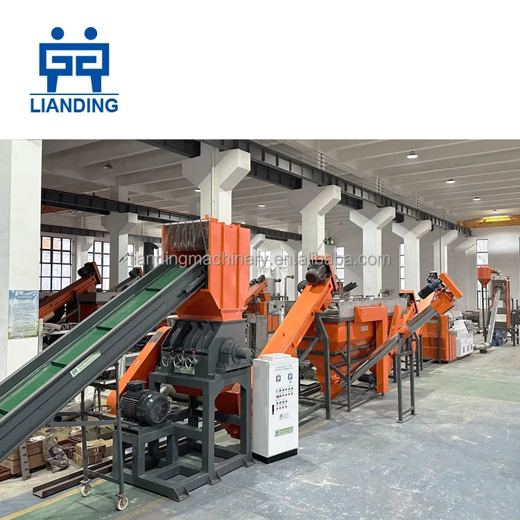 PP PE Film Woven Bags HDPE LDPE Hard Flakes Washing Line Plastic Recycling Machine