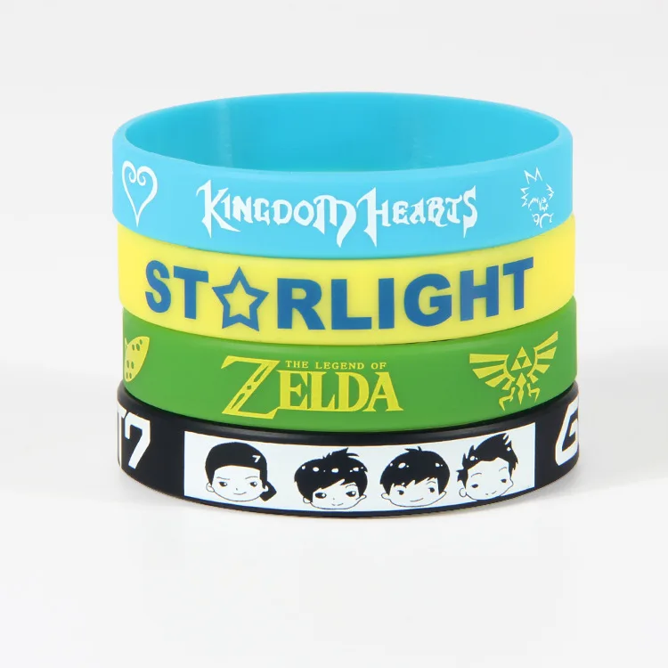 silicon wristbands personalized  elastic led wristbands for events