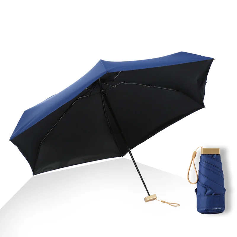 Wholesale Low Price Compact Travel Custom Print Six Folding Portable Mini Umbrella