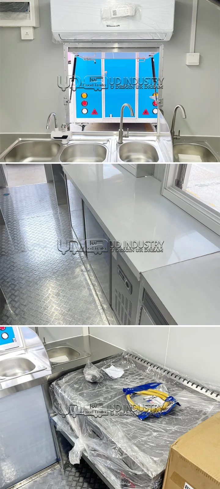 UrDream Mobile Bar Trailers Coffee Foodtrucks Food Truck Trailer Hot Dogs Ice Cream Mobile Food Cart With Full Kitchen