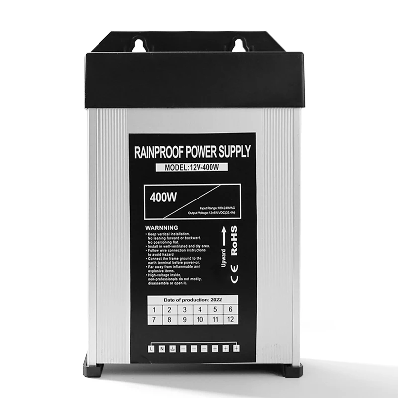 power supply module led tv Constant DC 12vdc Rainproof smps 400watt 33amp single output 120watt 150watt 200watt